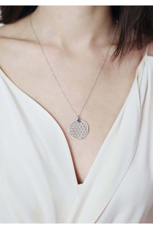 Sterling Silver Flower of Life Necklace