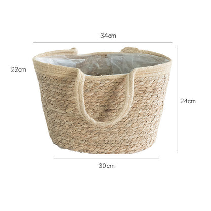 Handmade rattan flower basket