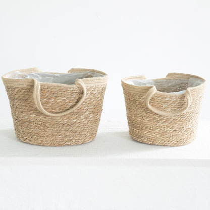 Handmade rattan flower basket