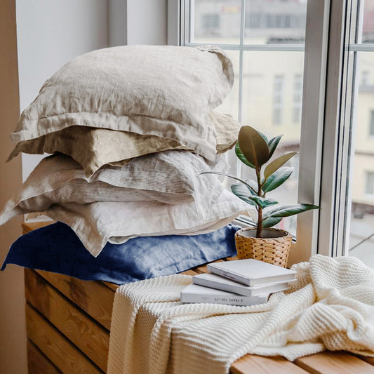 Linen Wide Side Pillowcase Simple Skin-Friendly Cotton