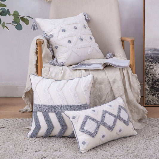Boho Embroidered Pillow Case