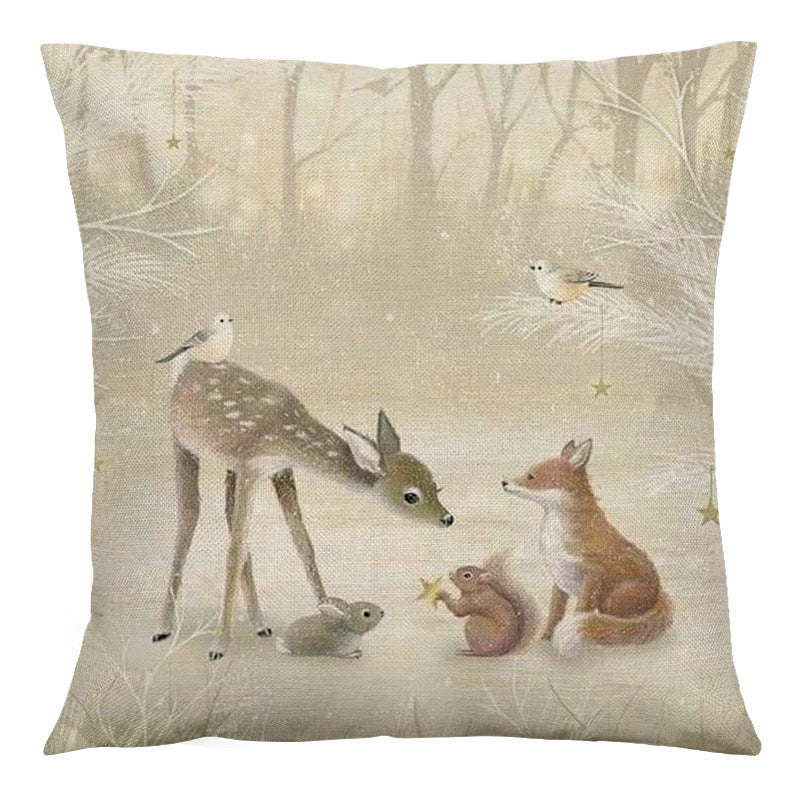 Animal Vintage Linen Home Sofa Cushion