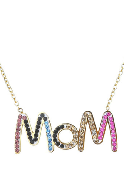 MOM Zircon Stainless Steel Necklace