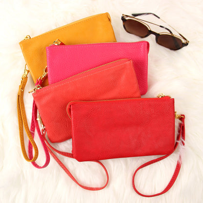 005 - Leather Wallet With Detachable Wristlet