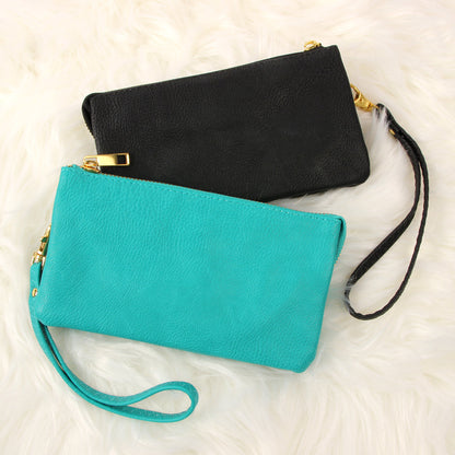 005 - Leather Wallet With Detachable Wristlet