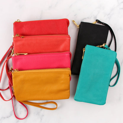 005 - Leather Wallet With Detachable Wristlet