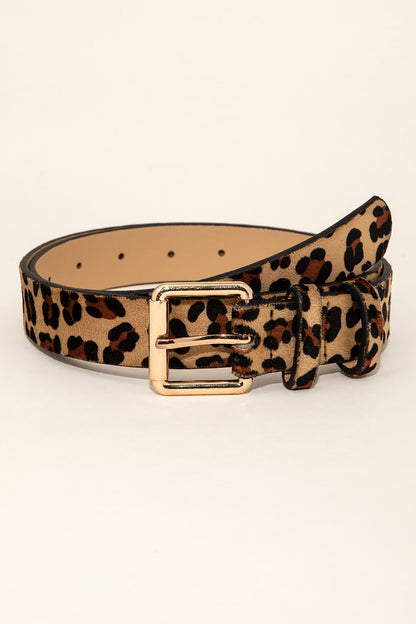 Leopard PU Leather Belt