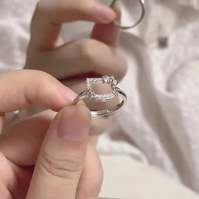 Sanrio Hello Kittys Sweet Kawaii Ring Necklace