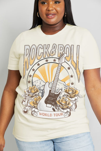 Rock & Roll World Tour Graphic Cotton Tee