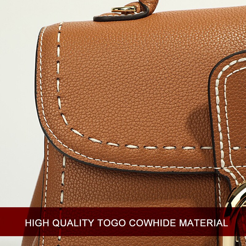 Togo Cowhide Women Handbag